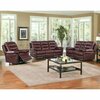 Homeroots 75 x 40 x 44 in. Modern Burgundy Sofa Set with Console Loveseat 343906